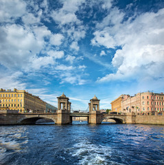 Obraz premium Lomonosov Bridge in St. Petersburg, Russia