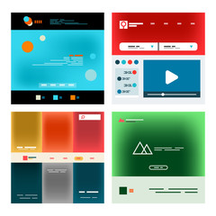 Vector web site page design development concept