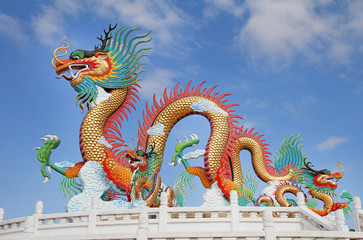 Fototapeta premium Chinese Dragon statue.