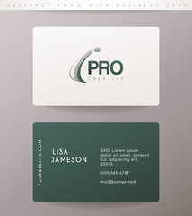 Fototapeta na wymiar Creative Letter Logo Design with Business Card Template : Vector Illustration