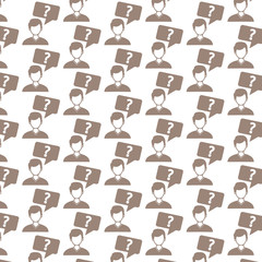 Pattern background why us people icon
