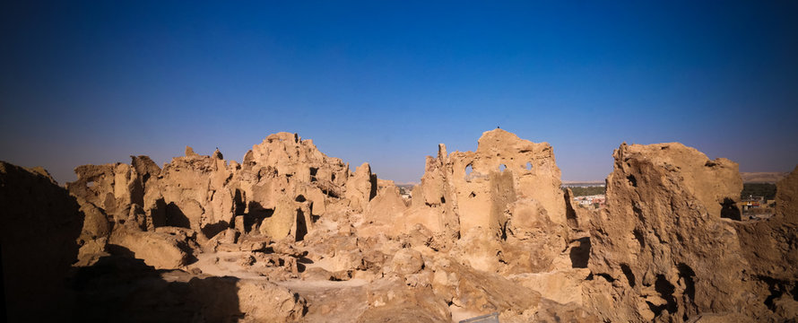 View of Shali old city ruins in Siwa oasis in Egypt