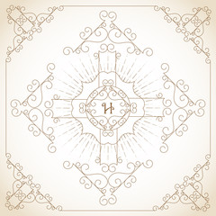 Vintage ornament greeting card