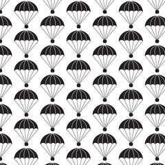 Fototapeta na wymiar Pattern background parachute icon