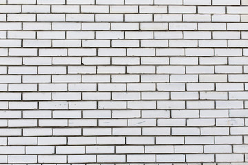 White brick wall. Background and textures photography