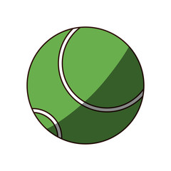 isolated tennis ball