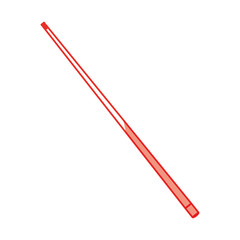 isolated billiards stick