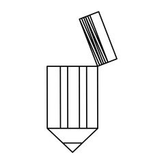 isolated cute pencil icon vector illustration graphic design