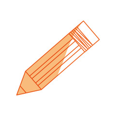 isolated cute pencil icon vector illustration graphic design
