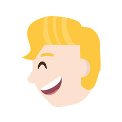 Boy face cartoon icon vector illustration graphic design