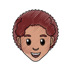 Boy face cartoon icon vector illustration graphic design