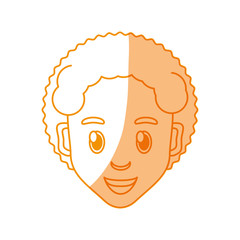 Boy face cartoon icon vector illustration graphic design