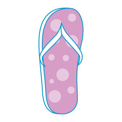 beach sandals icon over white background colorful design vector illustration