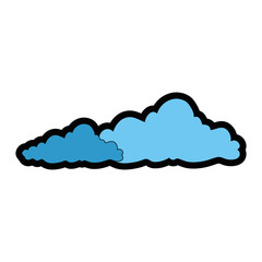 clouds icon over white background colorful design vector illustration