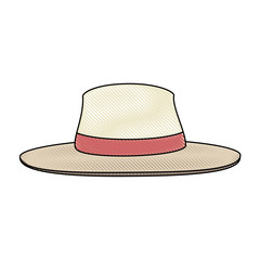 hat icon over white background colorful design vector illustration