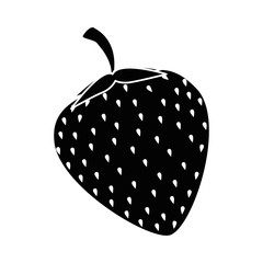 strawberry fruit icon over white background vector illustration