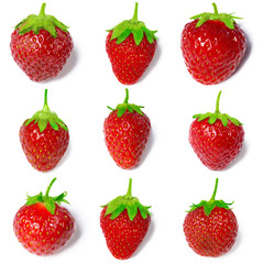 Strawberry isolated on white background. close up