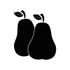 pears fruit icon over white background vector illustration