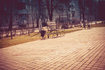 Obraz premium City Park Road