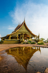 Naklejka premium wat Sirindhorn Wararam Phu Prao temple in Ubon Ratchathani, thailand