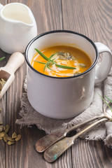 Roasted pumpkin soup 