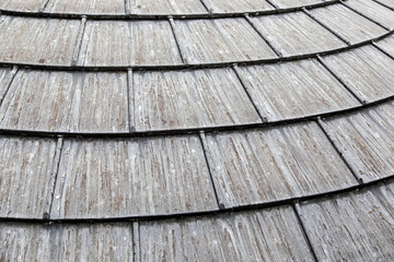 Old metal roof worn by time