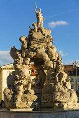 View of historical statue in "Zelny trh "square, city Brno czech republic .