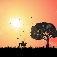 A Warrior Riding On A Horse 