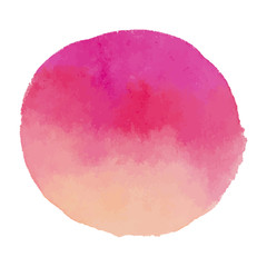 Bright light pink vector watercolor banner blot