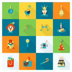 Happy Birthday Icons Set