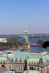 View over Hamburg