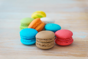 colorful macaroons  closeup