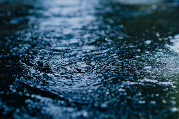 dark water / black background