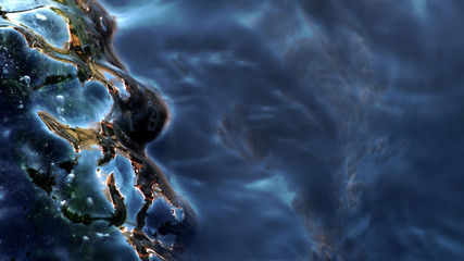 Natural Ice and Flowing Water