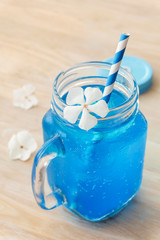 Blue Hawaiian lime soda