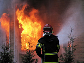 Firefighter at Work