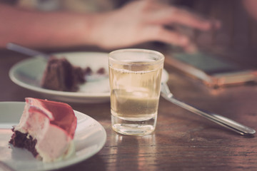 cake left / waste grain / pity