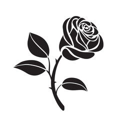 Rose flower vector icon - obrazy, fototapety, plakaty