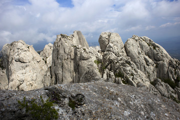 Fototapeta na wymiar On top of Tulove grede, part of Velebit mountain, Croatia