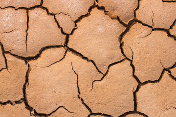 Drought ground, soil cracks