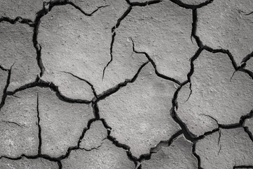 Drought ground, soil cracks
