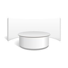 Empty retail stand. Illustration isolated on white background
