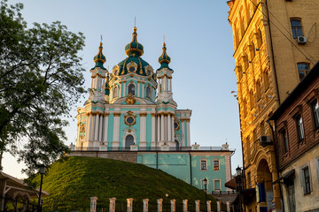 Fototapeta na wymiar Andrew's church in Kiev. Ukraine.