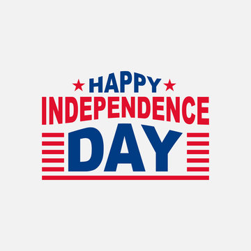 happy independence day lettering