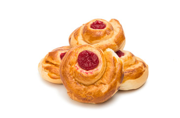 Baking with cherries isolated