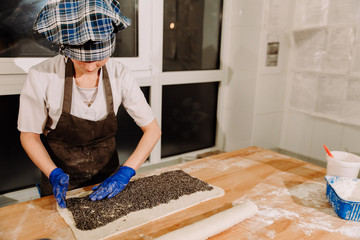 Rolling roulade. Making Poppy Seed Snail
