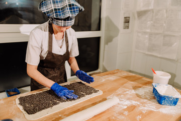 Rolling roulade. Making Poppy Seed Snail