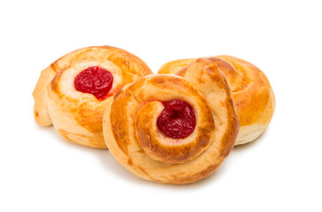 Baking with cherries isolated
