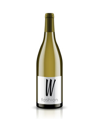 Mockup wine bottle. vector design.