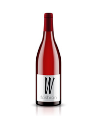 Mockup wine bottle. vector design.